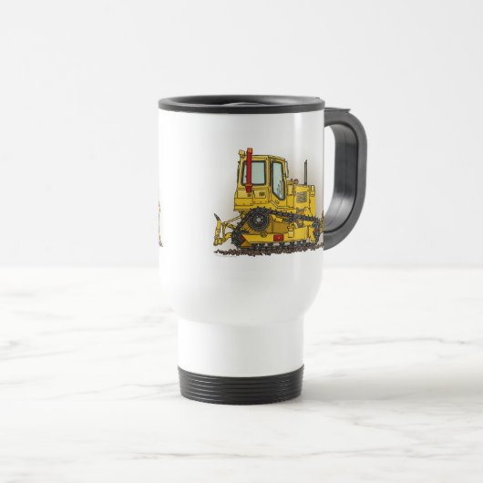 Big Bulldozer Dozer Travel Mug Reisbeker (Voorkant rechts)