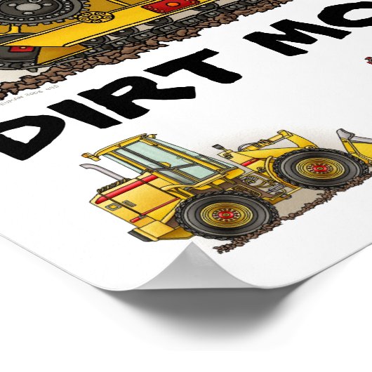 Big Bulldozer Dozers Dirt Movers Poster Print (Hoek)