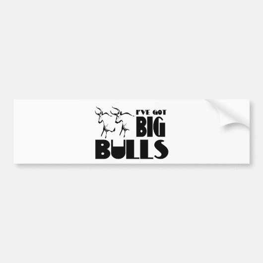 Big Bulls - Funny Farmer Bumpersticker (Voorkant)
