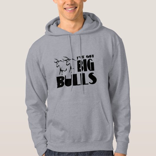 Big Bulls - Funny Farmer Hoodie (Voorkant)