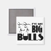 Big Bulls - Grappige Boer Magneet (Voorkant / Achterkant)