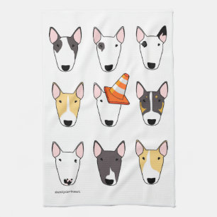 Big Bully (9 hondenontwerp) Thea Towel Doordwervel Theedoek