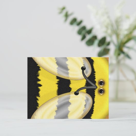 Big Bumble Bee Briefkaart (Staand voorkant)