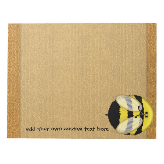 Big Bumble Bee Large Custom Notitieblok (Voorkant)