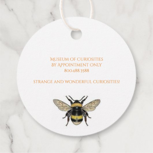 Big Bumble Bee Retail Bedankjes Labels (Achterkant)