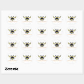 Big Bumble Bee Ronde Sticker (Vel)