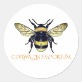 Big Bumble Bee Ronde Sticker (Voorkant)