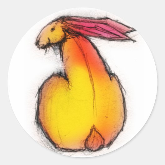 Big Bun Ronde Sticker (Voorkant)