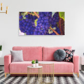Big Bunch van Juicy Paarse druiven Canvas Afdruk (Insitu (Woonkamer))