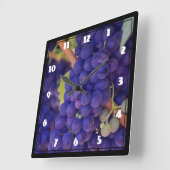 Big Bunch van Juicy Paarse druiven Vierkante Klok (Hoek)