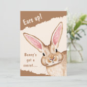 Big Bunny Ears Cute Kids' Easter Egg Hunt Kaart (Staand voorkant)