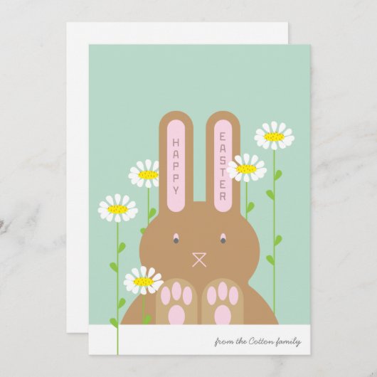 Big Bunny Feestdagenkaart (Voorkant / Achterkant)