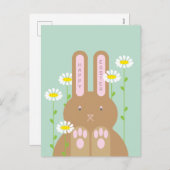 Big Bunny Holiday Briefkaart (Voorkant / Achterkant)
