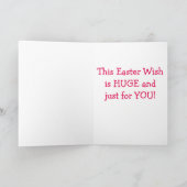 BIG BUNNY MAAR/BIG EASTER WISH VOOR U "TEACHER" FEESTDAGEN KAART (Binnen)