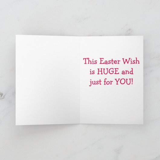 BIG BUNNY MAAR/BIG EASTER WISH VOOR U "TEACHER" FEESTDAGEN KAART (Binnen)