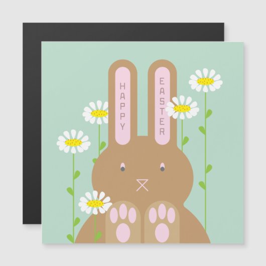 Big Bunny Magnetic Holiday Card (Voorkant / Achterkant)