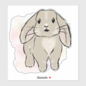 Big bunny watercolor  sticker (Vel)