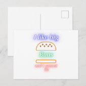 Big Buns Funny Burger Briefkaart (Voorkant / Achterkant)