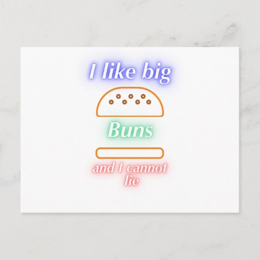Big Buns Funny Burger Briefkaart (Voorkant)