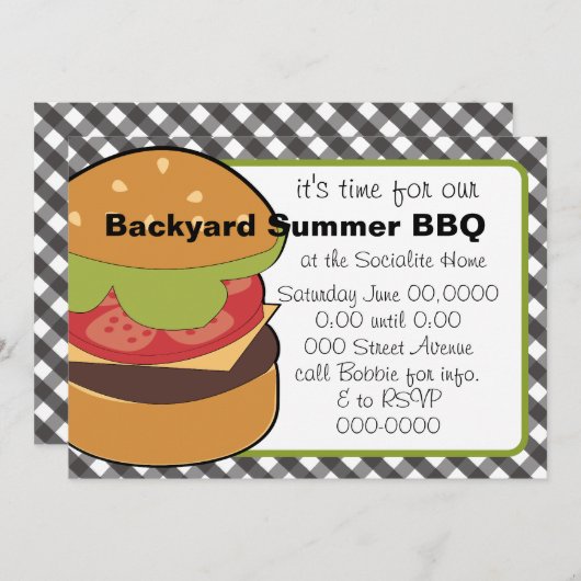 Big Burger Kaart (Voorkant / Achterkant)