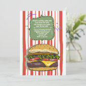 Big Burger Uitnodiging (Staand voorkant)