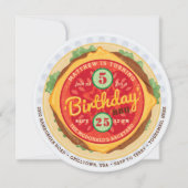 Big Burger verjaardagsuitnodiging Kaart (Voorkant)