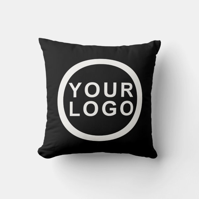 Big Business Company Logo Promotional Brand Black Kussen (Voorkant)