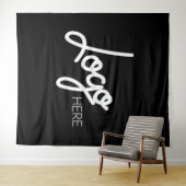 Big Business Logo Moderne minimalistische zwarte a Wandkleed (In Situ (horizontaal))