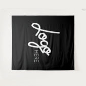 Big Business Logo Moderne minimalistische zwarte a Wandkleed (Voorkant (horizontaal))