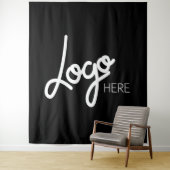 Big Business Logo Moderne minimalistische zwarte a Wandkleed (In situ)