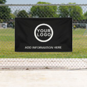 Big Business Logo Professional Zwart Wit Spandoek (Insitu)