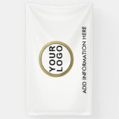 Big Business Logo Professional Zwart Wit Spandoek (Verticaal)