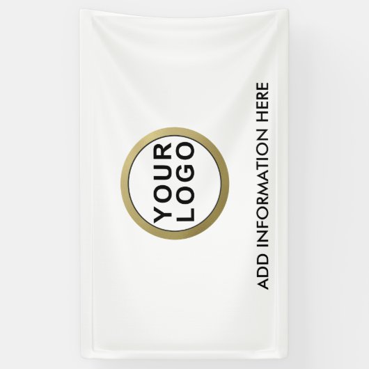 Big Business Logo Professional Zwart Wit Spandoek (Verticaal)