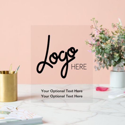 Big Business Logo Professioneel Modern Acryl Teken Acryl Bord (Huwelijk)