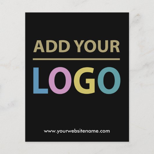 Big Business Logo Promotiebrochure | Zwart Flyer (Voorkant)
