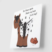 Big Butt Appy-wandklok Vierkante Klok (Hoek)