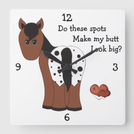 Big Butt Appy-wandklok Vierkante Klok