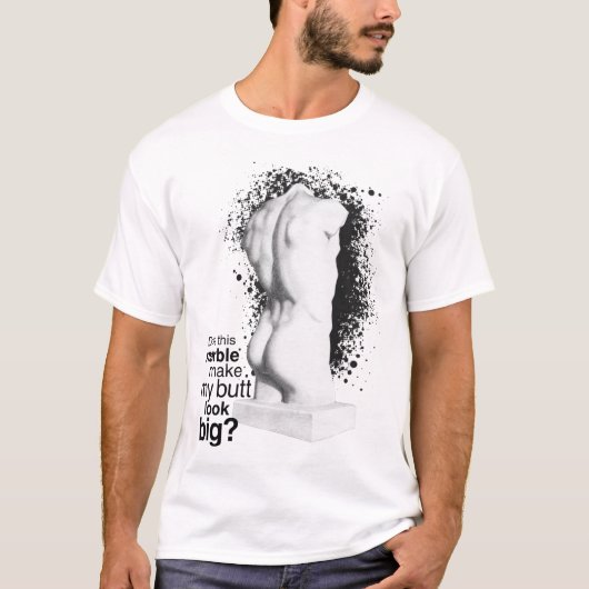 Big Butt Marble Statue T-shirt (Voorkant)