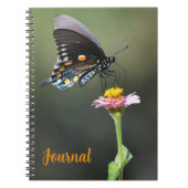 Big  Butterfly and Flower Journal Persoonlijk Notitieboek (Voorkant)