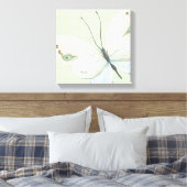 Big Butterfly op Polka Dots Canvas Print (Insitu (Slaapkamer))