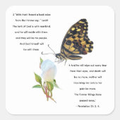  Big butterfly,  Vierkante Sticker (Voorkant)