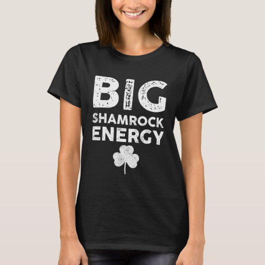 Big C Energy St Patricks Day Men Big Shamrock T-shirt (Voorkant)