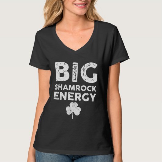Big C Energy  St Patricks Day Men Big Shamrock T-shirt (Voorkant)