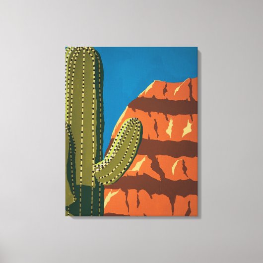Big Cactus Canvas Afdruk (Voorkant)