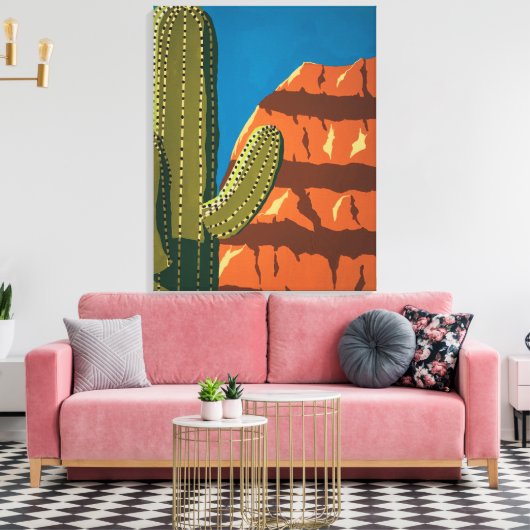 Big Cactus Canvas Afdruk (Insitu (Woonkamer))