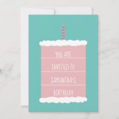 Big Cake Birthday Uitnodiging (Voorkant)