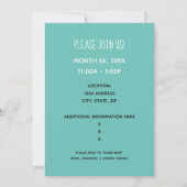 Big Cake Birthday Uitnodiging (Achterkant)