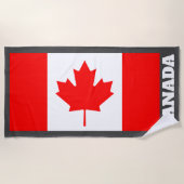 Big Canadian maple leaf vlag of Canada custom Strandlaken (Voorkant)