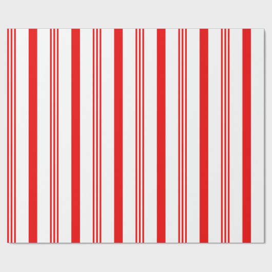 Big Candy Cane Stripes Cadeaupapier (Vlak)