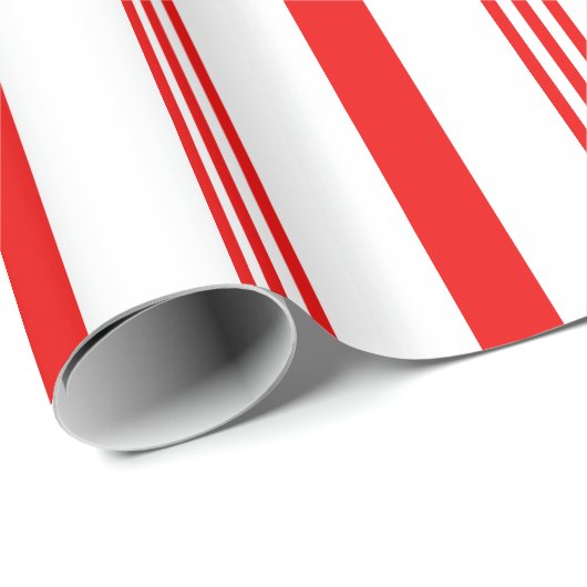 Big Candy Cane Stripes Cadeaupapier (Rol Hoek)